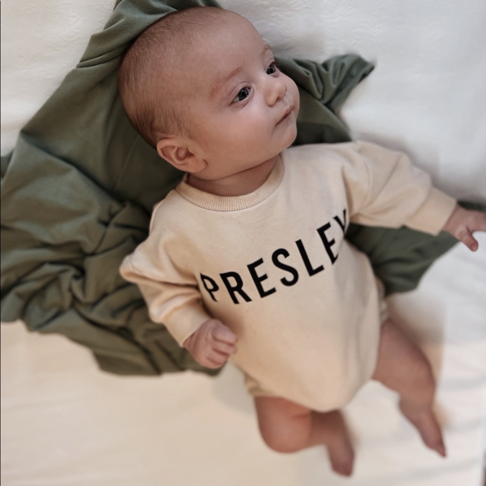 OAT | Blush Lotus “CUSTOM” Organic Baby Bubble Sweater Romper